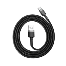 Купити Кабель Baseus Cafule USB - USB-C 3A 1m Gray/Black (CATKLF-BG1) - фото 5