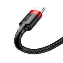 Купить Кабель Baseus Cafule USB - USB-C 3A 1m Red/Black (CATKLF-B91) - фото 2