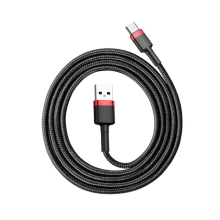 Купить Кабель Baseus Cafule USB - USB-C 3A 1m Red/Black (CATKLF-B91) - фото 4