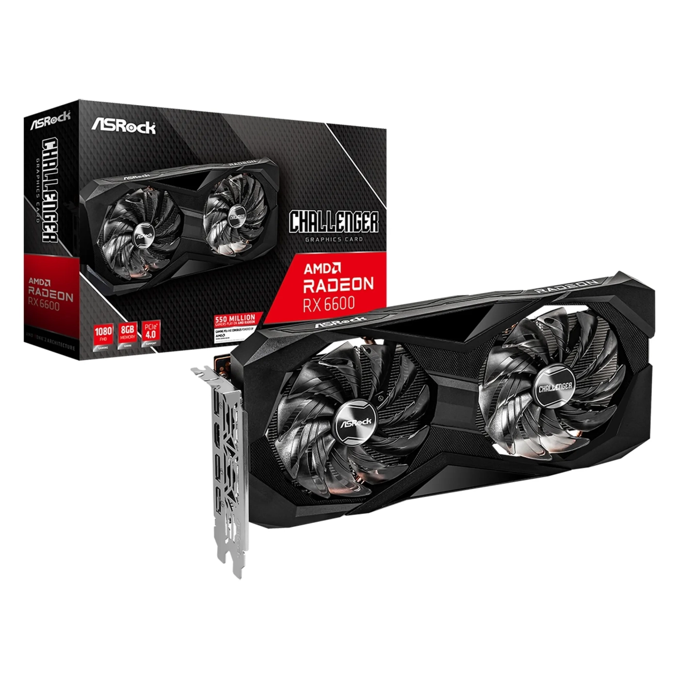 Купить Видеокарта ASRock Radeon RX 6600 Challenger D 8G (RX6600 CLD 8G) - фото 5