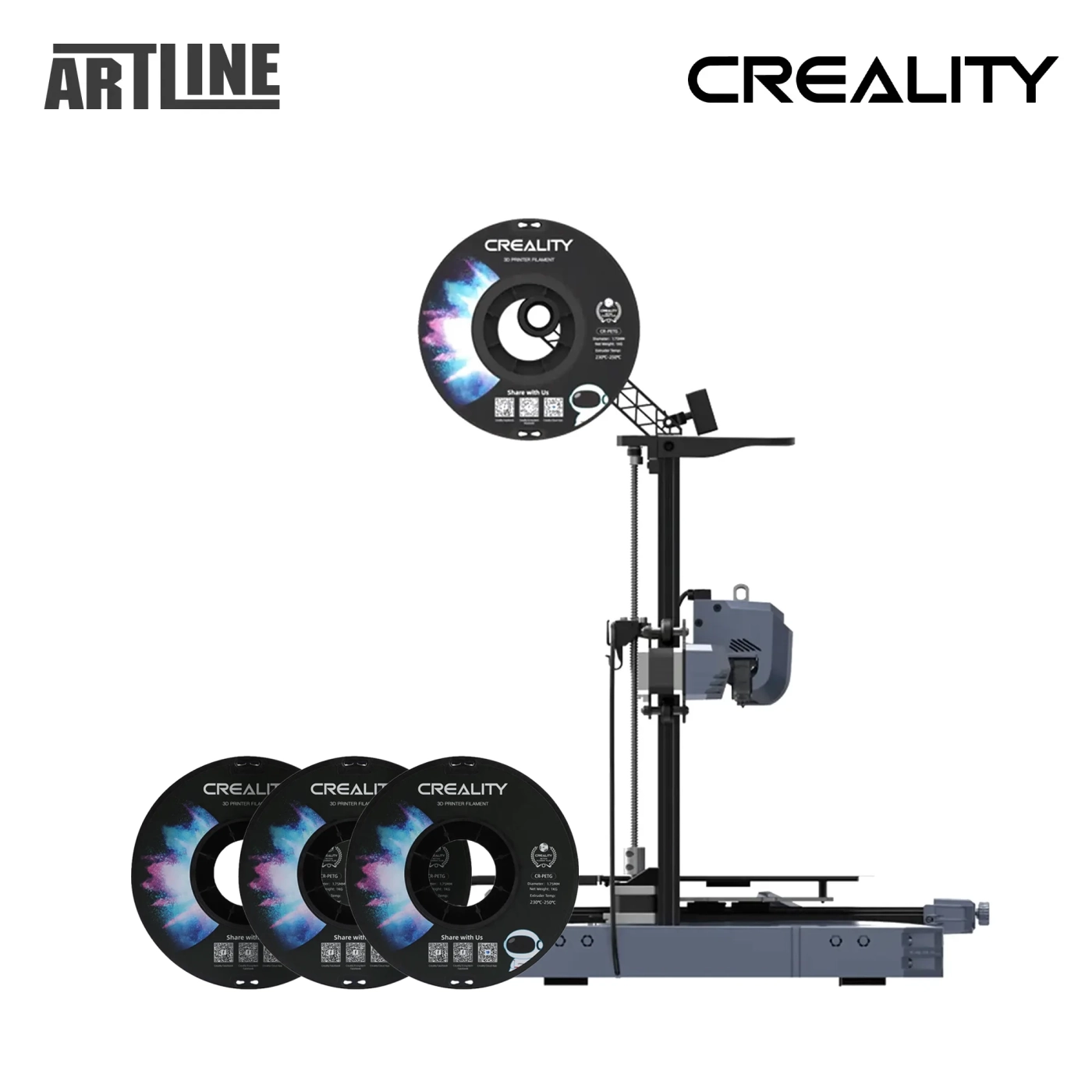 Купити 3D-принтер Creality CR-10 SE + PETG Filament (пластик) для 3D принтера CREALITY 3x1кг, 1.75мм, сірий - фото 6