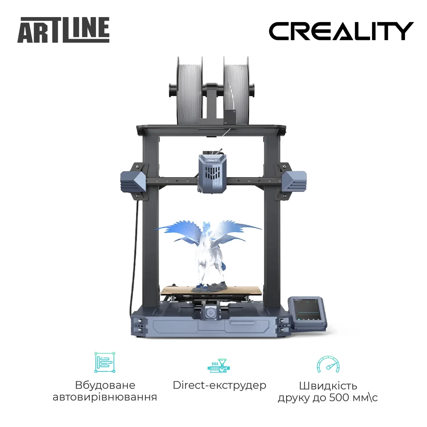 Купити 3D-принтер Creality CR-10 SE + PETG Filament (пластик) для 3D принтера CREALITY 3x1кг, 1.75мм, сірий - фото 9