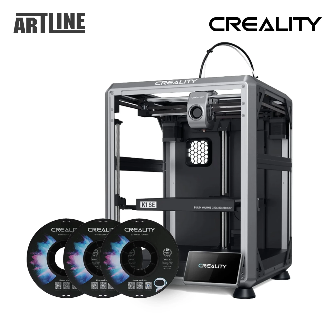 Купити 3D принтер CREALITY CR-K1 SE + PETG Filament (пластик) для 3D принтера CREALITY 3x1кг, 1.75мм, сірий - фото 4