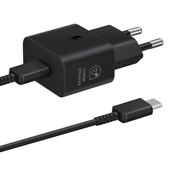 Купити Зарядний пристрій Samsung 25W USB-С кабель USB-C 1m Black (EP-T2510XBEGEU) - фото 1