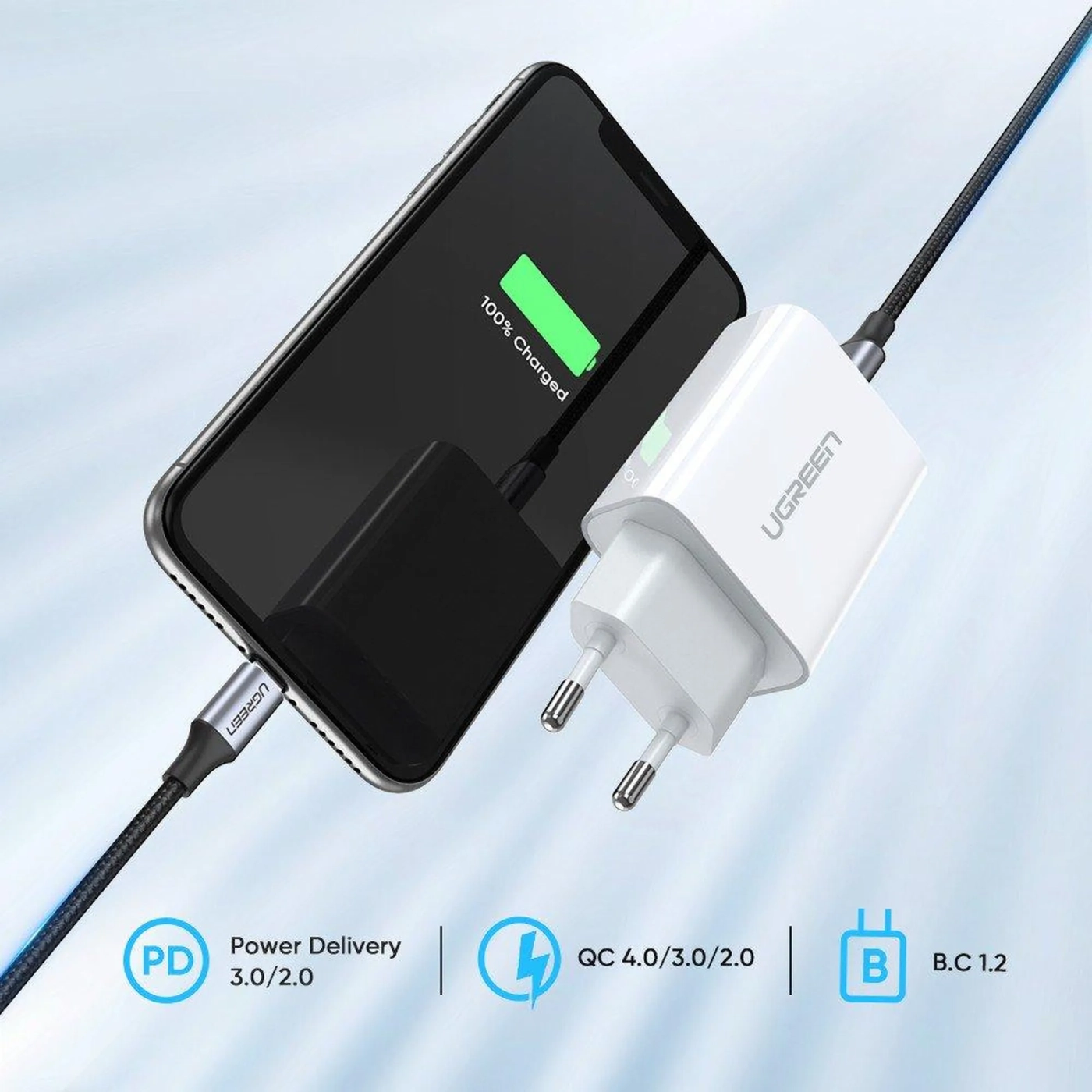 Купити Зарядний пристрій UGREEN CD137 20W USB-C PD White (UGR-60450_) - фото 2