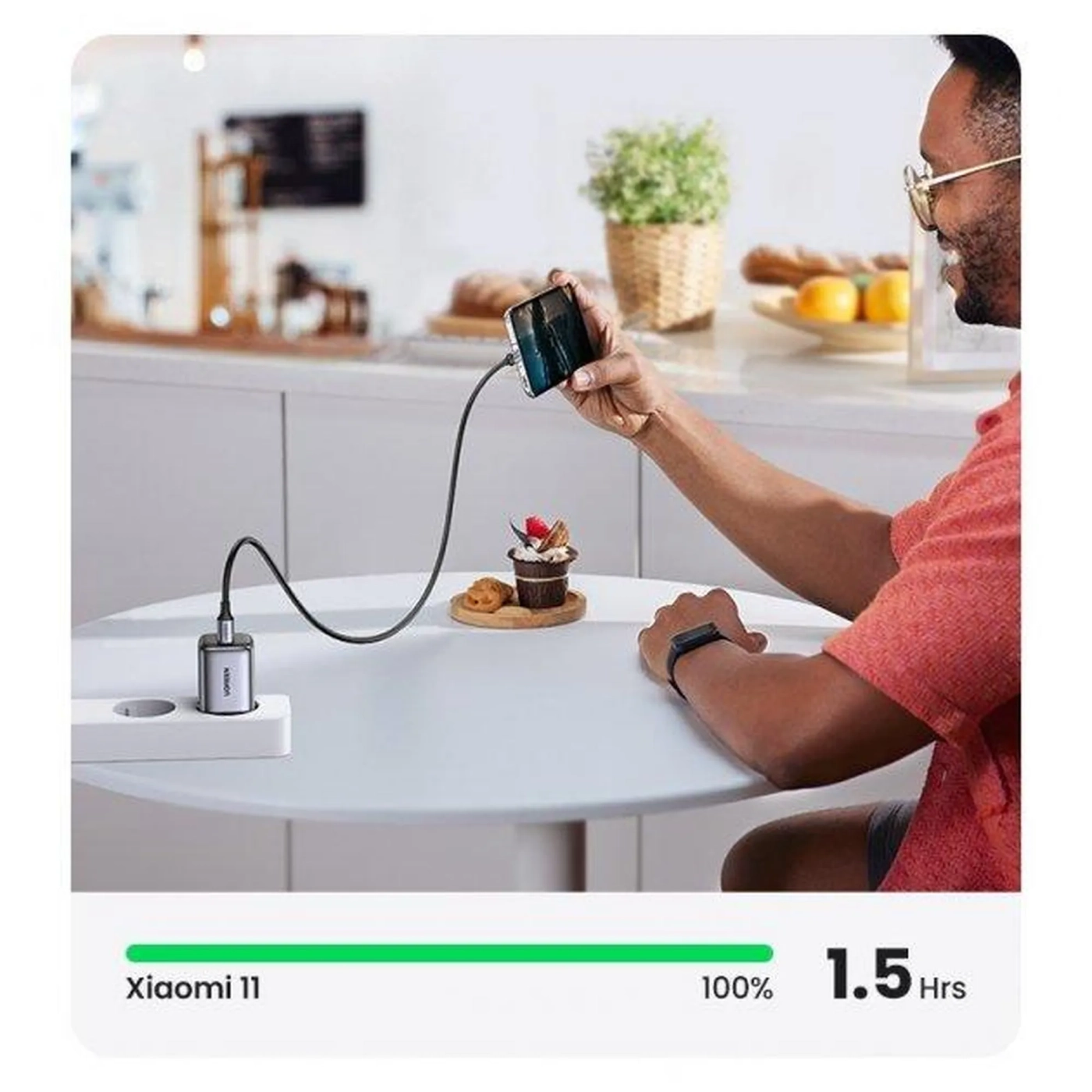 Купити Зарядний пристрій UGREEN CD318 Nexode Mini 20W USB-C PD Dark Grey (UGR-90664_) - фото 4