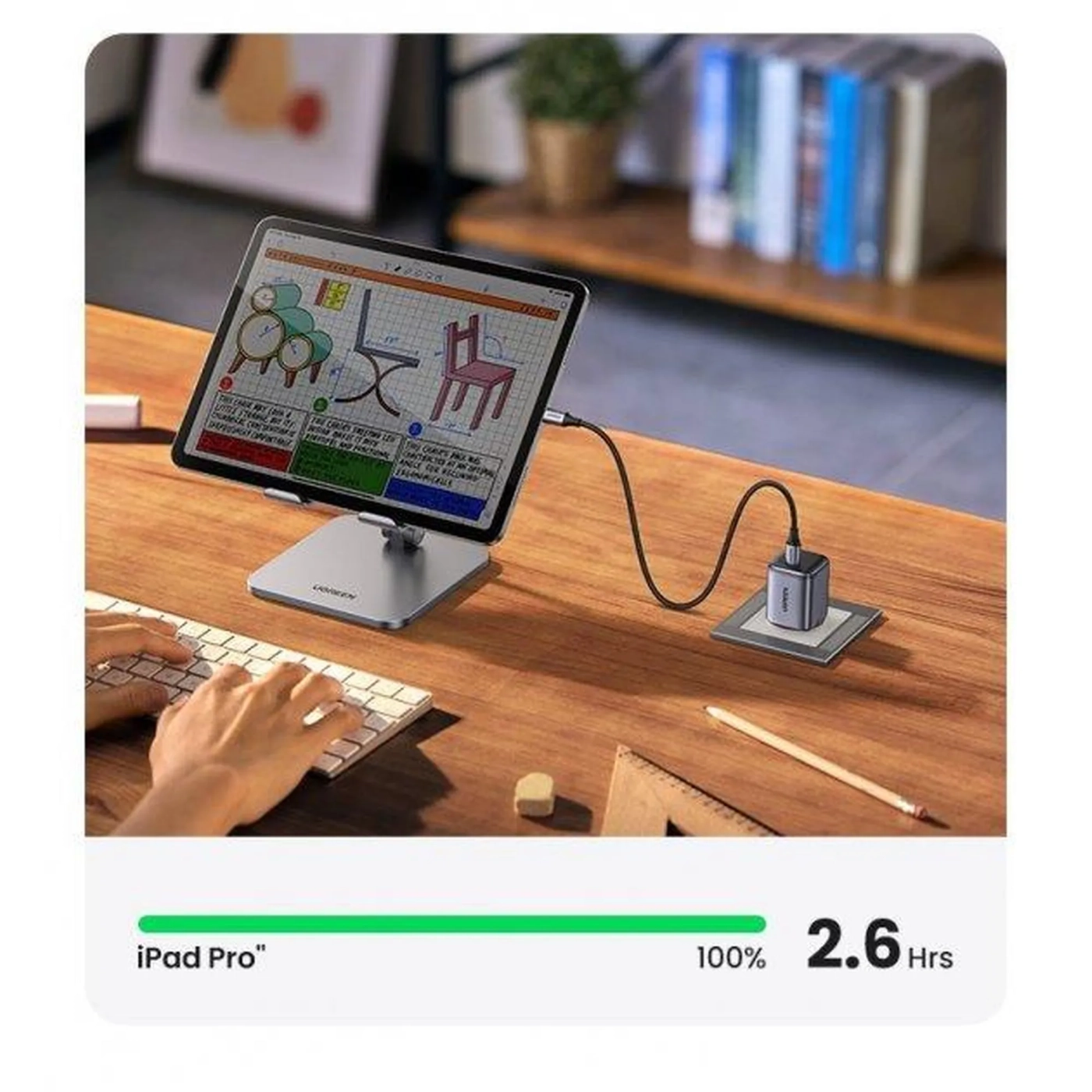 Купити Зарядний пристрій UGREEN CD318 Nexode Mini 20W USB-C PD Dark Grey (UGR-90664_) - фото 6
