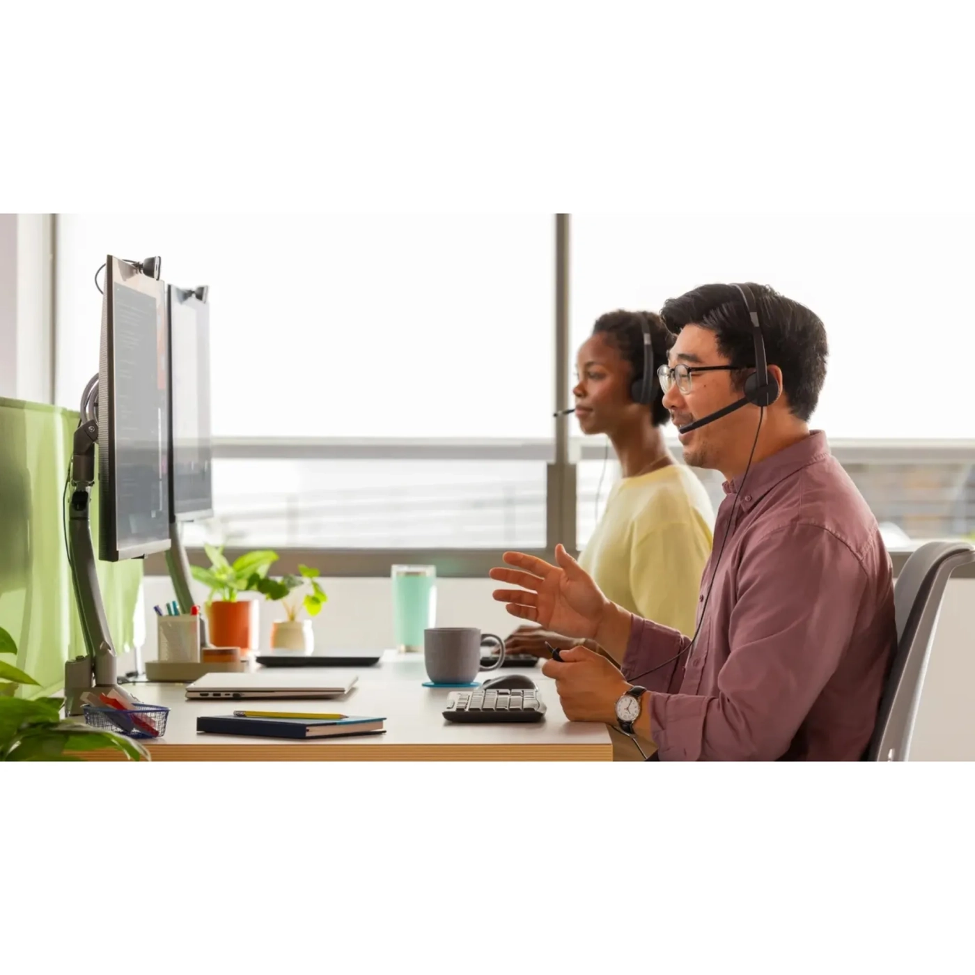 Купити Навушники Logitech H570e Teams version (Stereo, USB-C) (981-001431) - фото 7