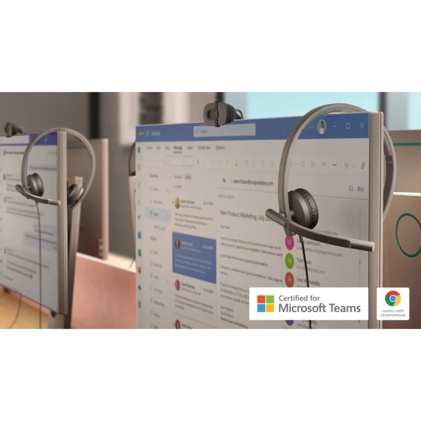 Купити Навушники Logitech H570e Teams version (Stereo, USB-C) (981-001431) - фото 8
