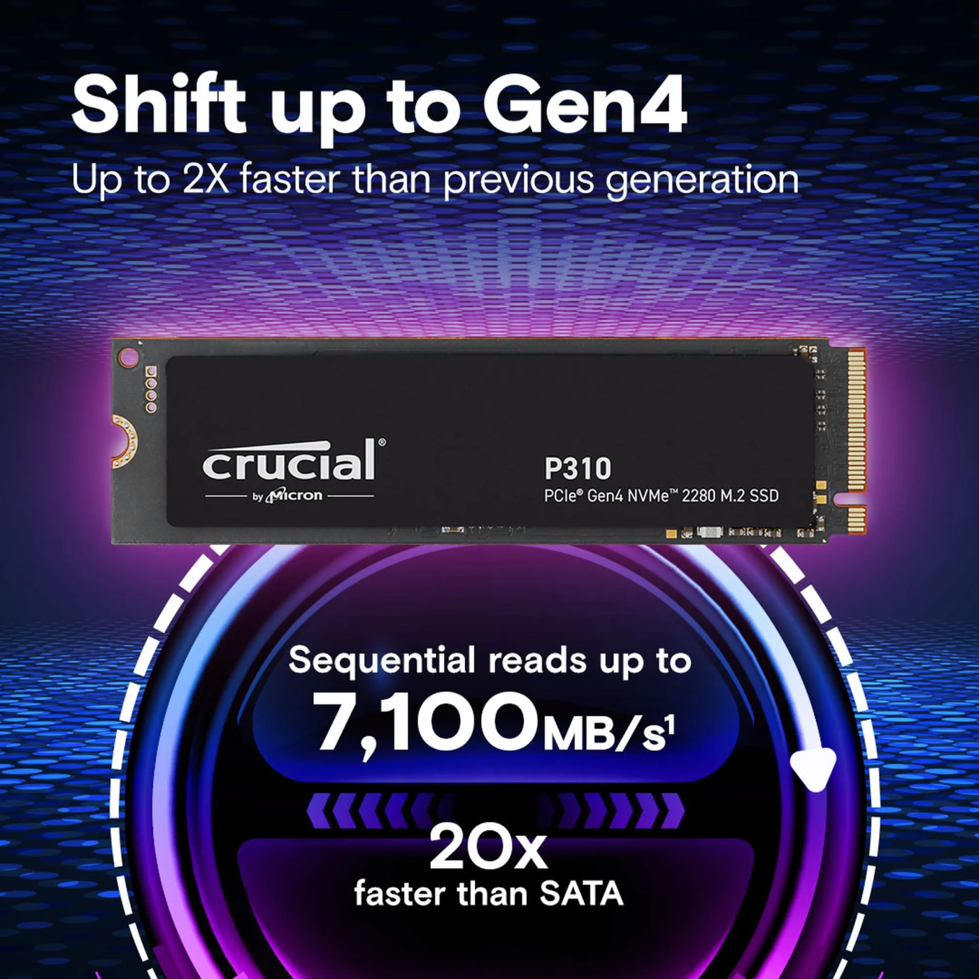 Купити SSD диск Crucial P310 1TB NVMe M.2 (CT1000P310SSD8) - фото 2