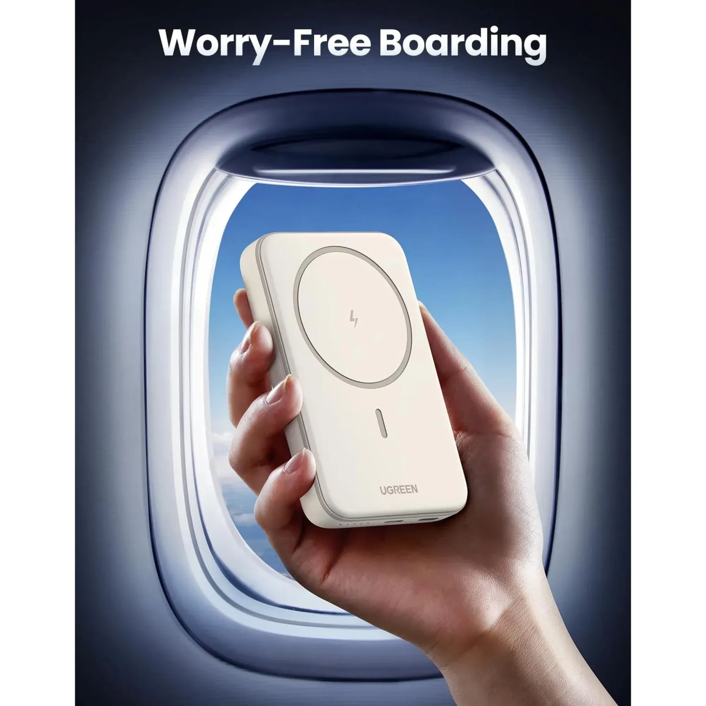 Купити Павербанк УМБ Ugreen PB561 10000mAh 20W Magnetic Wireless Beige (25208) - фото 6