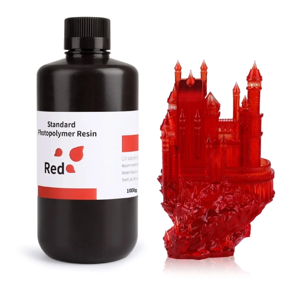 Купити Фотополімерна смола ELEGOO Standard Resin 1кг, червона (50.103.0090) - фото 1