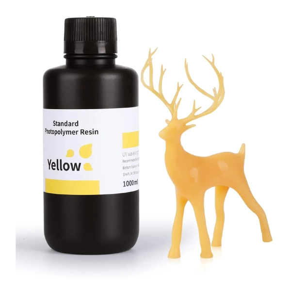Купить Фотополимерная смола ELEGOO Standard Resin 1кг, желтая (50.103.0014) - фото 1