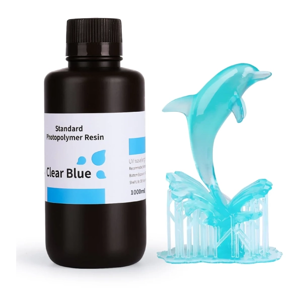 Купити Фотополімерна смола ELEGOO Standard Resin 1кг, прозора (синя) (50.103.0016) - фото 1