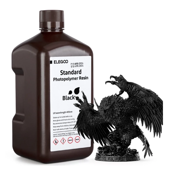 Купити Фотополімерна смола ELEGOO Standard Resin 2кг, чорна (50.103.0180) - фото 1