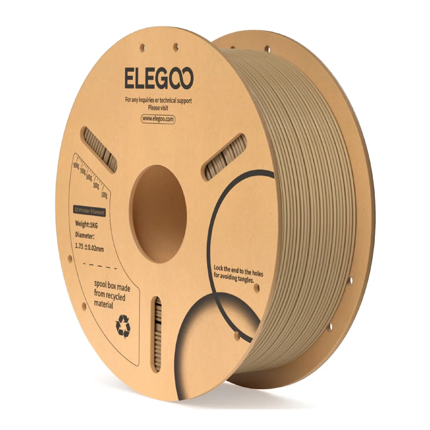 Купить PLA Filament (пластик) для 3D принтера ELEGOO 1кг, 1.75мм, древесина (50.203.0112) - фото 1