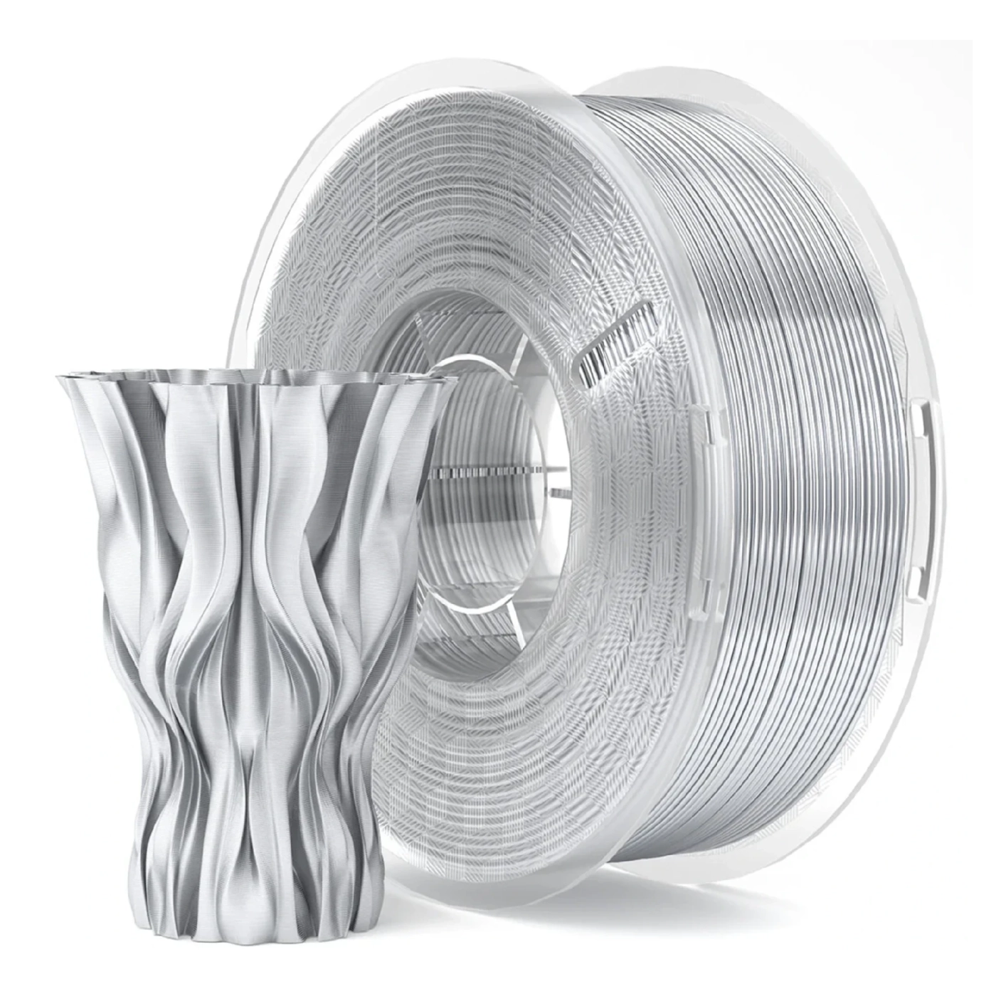 Купить PLA Filament (пластик) для 3D принтера ELEGOO шелковый блеск 1кг, 1.75мм, серебристый (50.203.0111) - фото 2