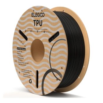 Купить TPU Filament (пластик) для 3D принтера ELEGOO 1кг, 1.75мм, черный - фото 1