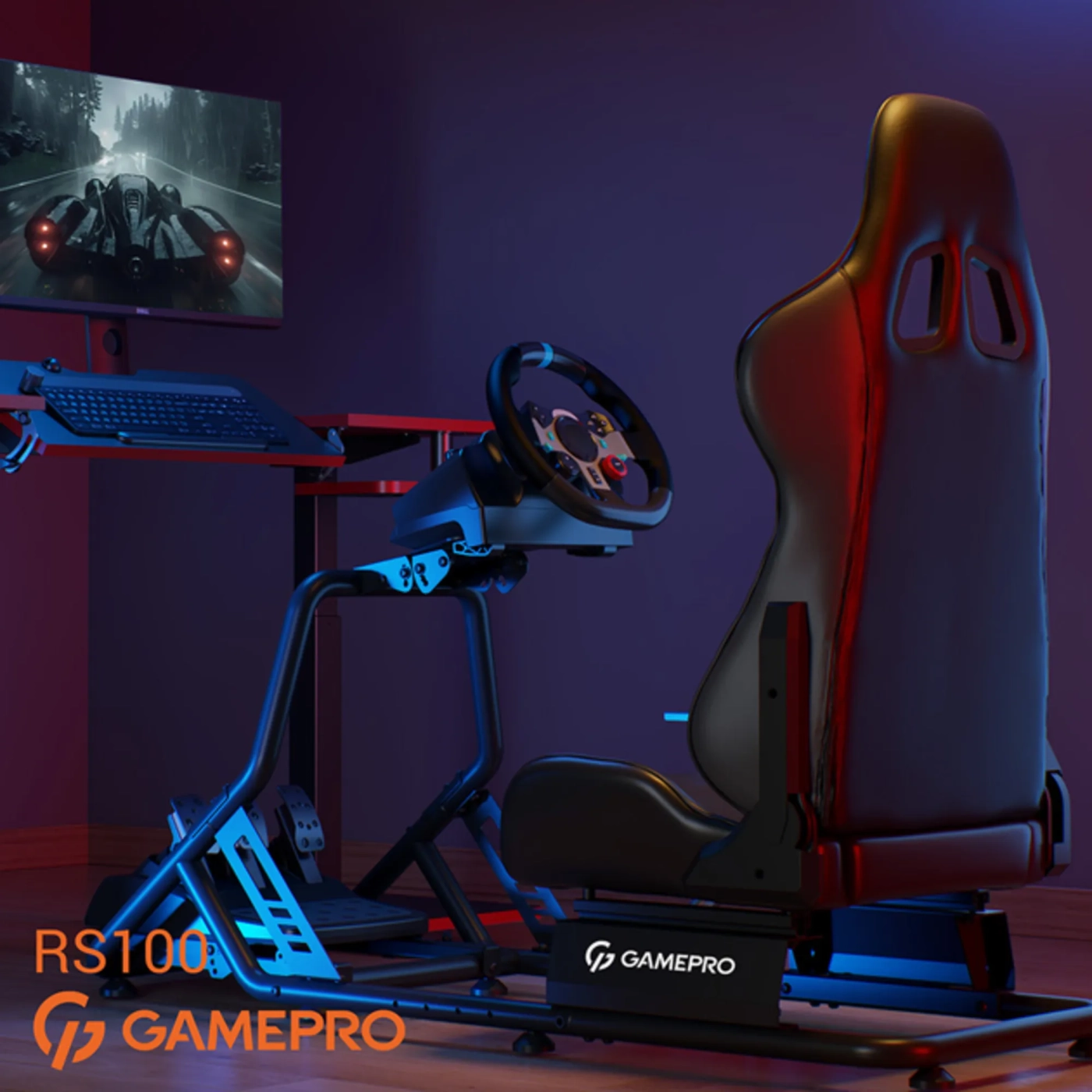 Купити Крісло для геймерів кокпіт Gamepro RS100 Black - фото 4