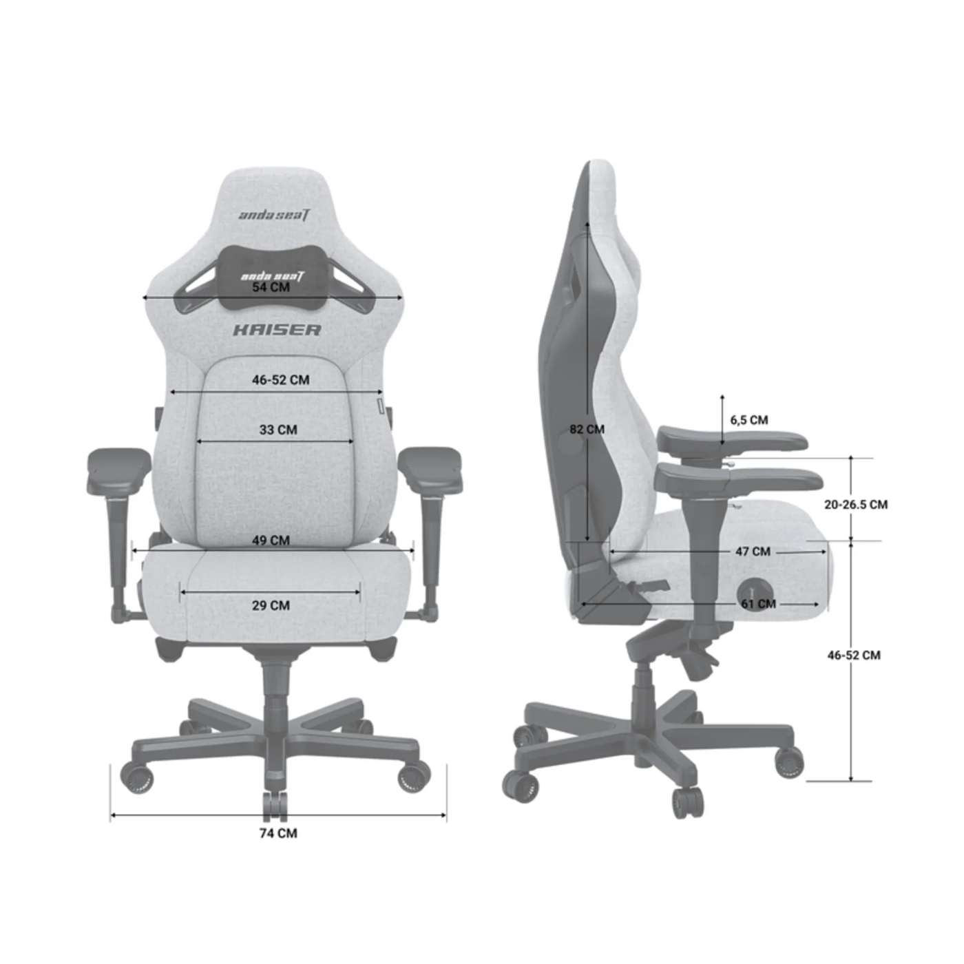 Купить Кресло для геймеров Anda Seat Kaiser 4 Size L Purple Premium PVC (AD12YDDC-L-20-V-PV/C) - фото 8