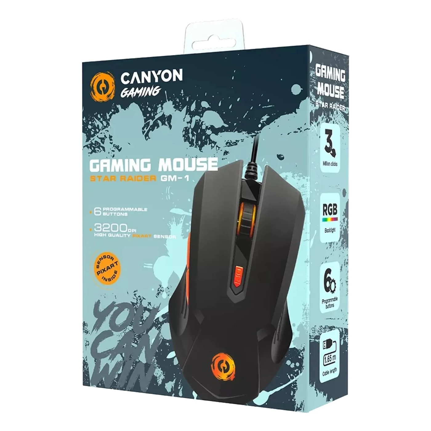 Купити Миша Canyon Star Raider USB Black (CND-SGM01RGB) - фото 3