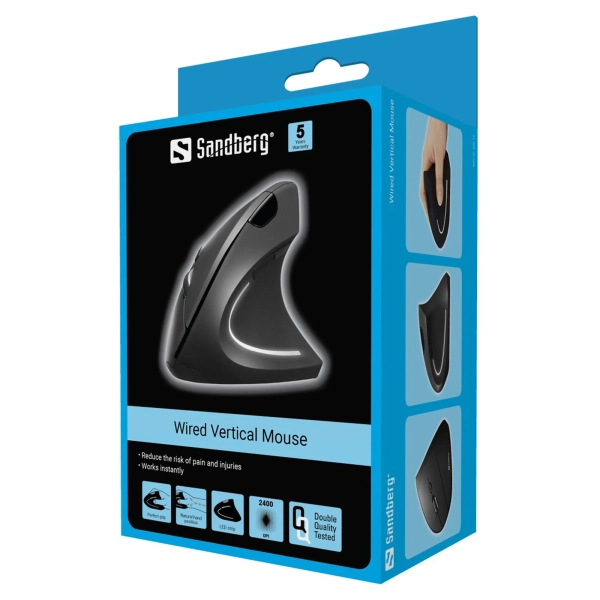 Купити Миша Sandberg Wired Vertical Mouse Pro (630-14) - фото 5