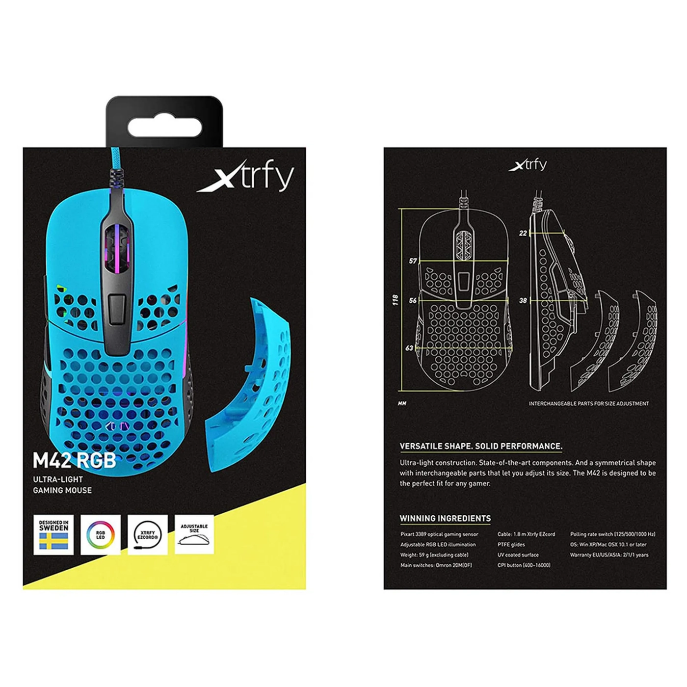 Купить Мышь Xtrfy M42 RGB Miami Blue (XG-M42-RGB-BLUE) - фото 6