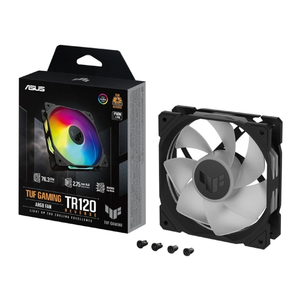 Купити Вентилятор ASUS TUF Gaming TR120 FAN ARGB Reverse Black (90DA00D0-B09000) - фото 4