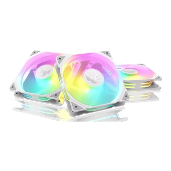 Купить Комплект вентиляторов ASUS TUF Gaming TR120 FAN ARGB Reverse White 3in1 (90DA00D3-B09020) - фото 1