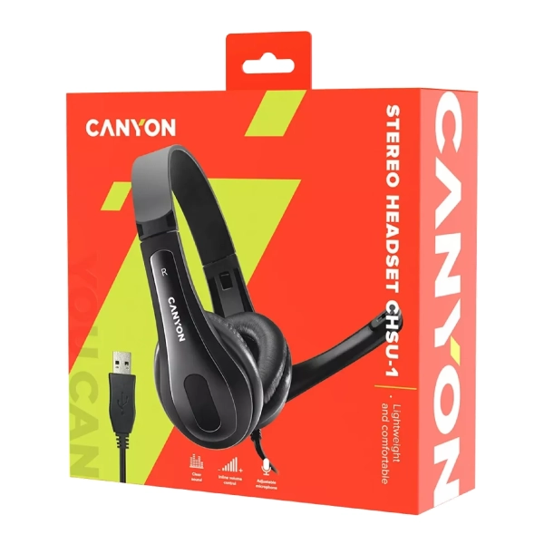 Купить Наушники Canyon CHSU-1 USB Black (CNS-CHSU1B) - фото 5