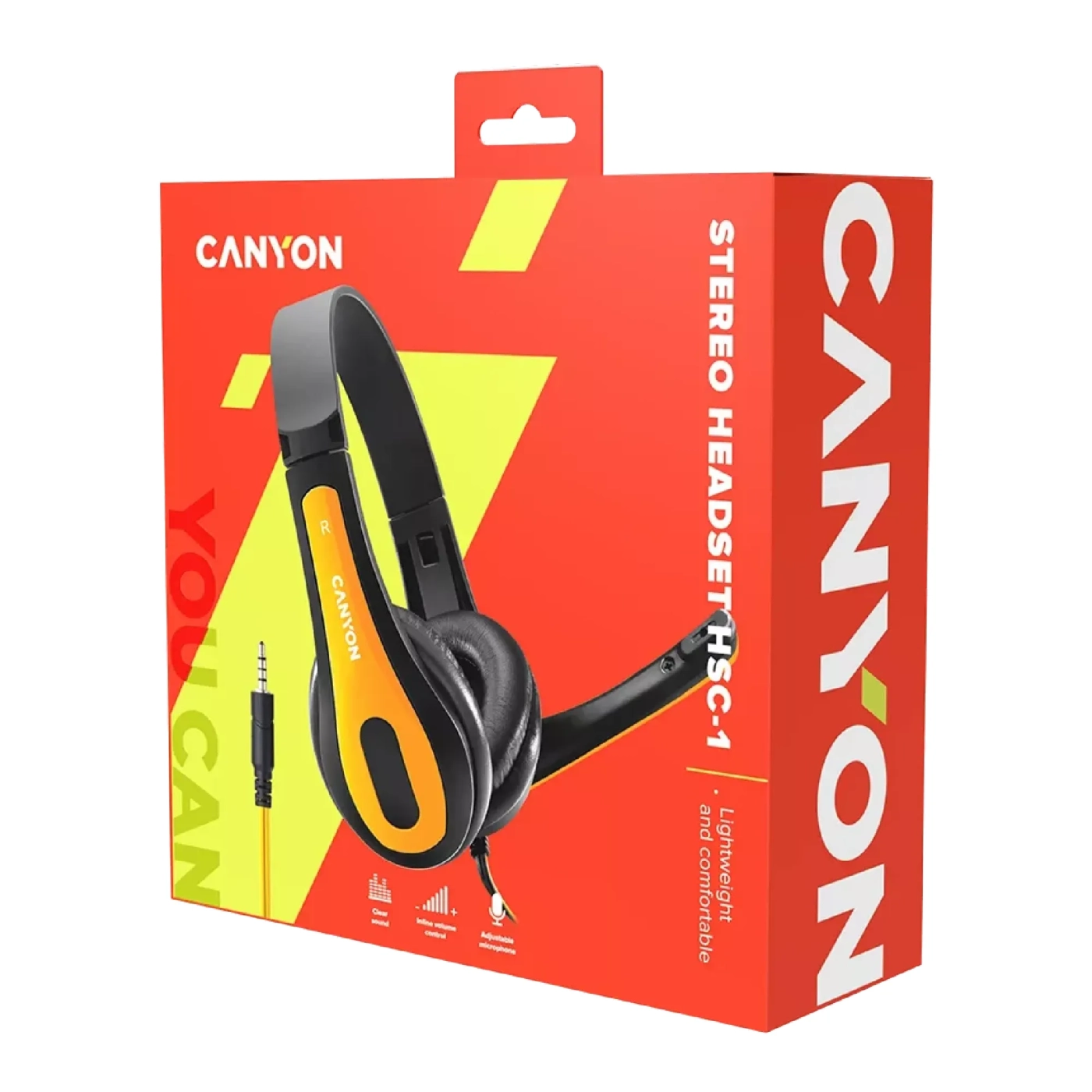 Купить Наушники Canyon HSC1 Black/Yellow (CNS-CHSC1BY) - фото 4