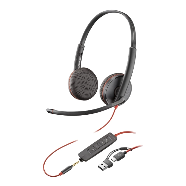 Купити Навушники Poly Blackwire 3225 USB-A/C/+ 3.5mm (8X229AA) - фото 1