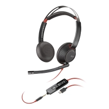 Купити Навушники Poly Blackwire 5220 USB-A/USB-C 3.5 мм Black (8X231AA) - фото 1