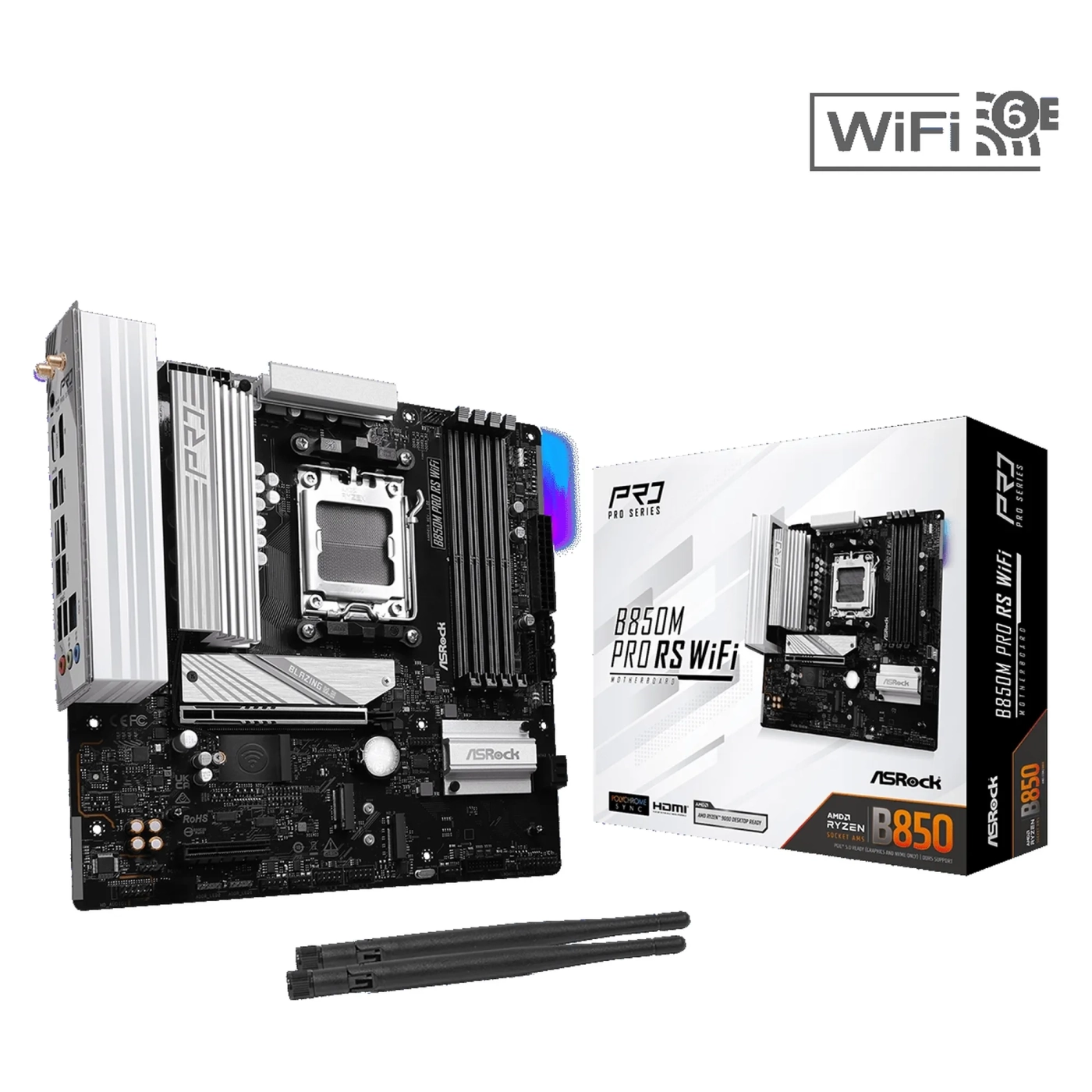 Купить Материнская плата ASRock B850M Pro RS WiFi - фото 6