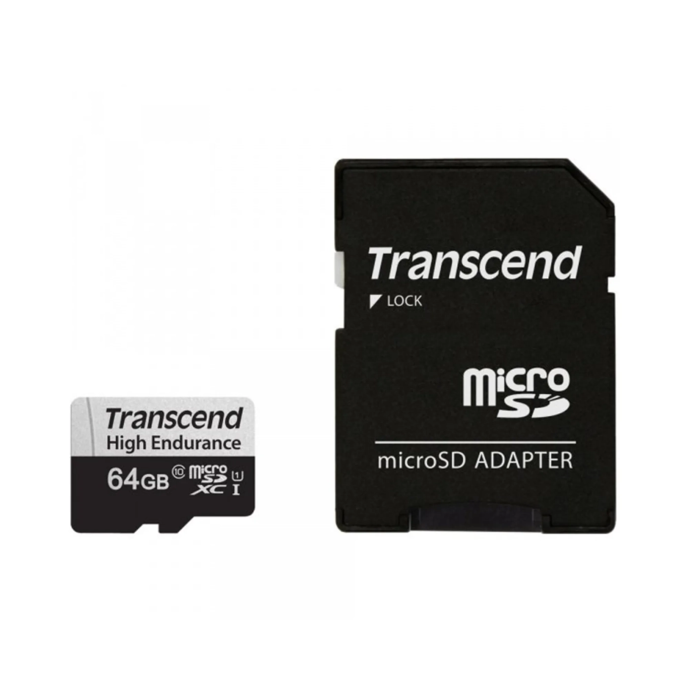 Купити Карта пам'яті Transcend microSD 64GB C10 UHS-I U1 High Endurance (85TB) (TS64GUSD350V) - фото 1