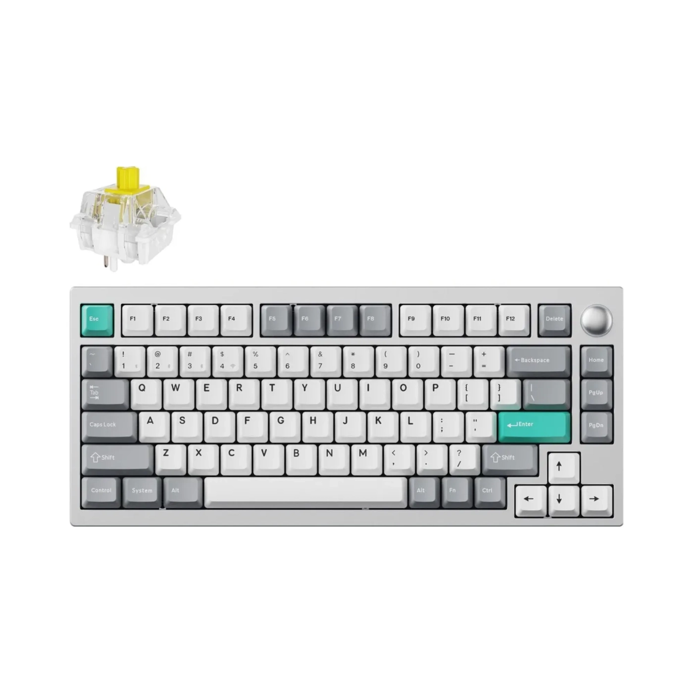 Купить Клавиатура Lemokey P1 Pro Keychron Super Banana Space Silver (P1P-X4-UA) - фото 2