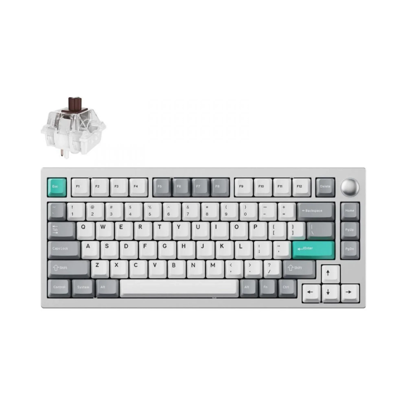 Купить Клавиатура Lemokey P1 Pro Keychron Super Brown Space Silver (P1P-X3-UA) - фото 2