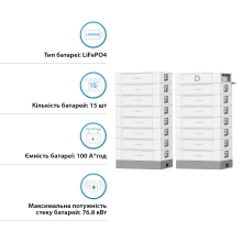 Купить Блок батарей Dyness STACK100-15 15xS51100 76.8kW 768V 100AhLiFePO4 SBDU100 (STACK100-15-76.8kW) - фото 2
