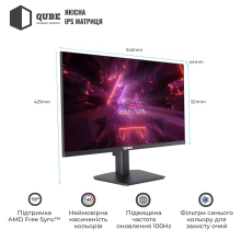 Купити Монітор 23.8" QUBE V24F100-IPS FHD 100Hz - фото 3
