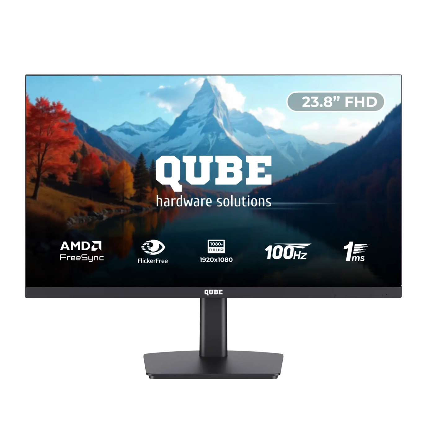 Купити Монітор 23.8" QUBE V24F100-IPS-PLUS FHD 100Hz - фото 1