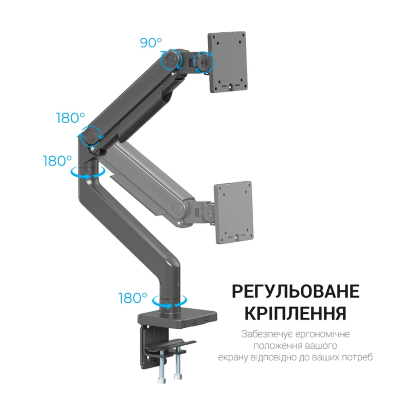 Купити Кріплення для монітора OfficePro MA712B 17-49" Black - фото 6