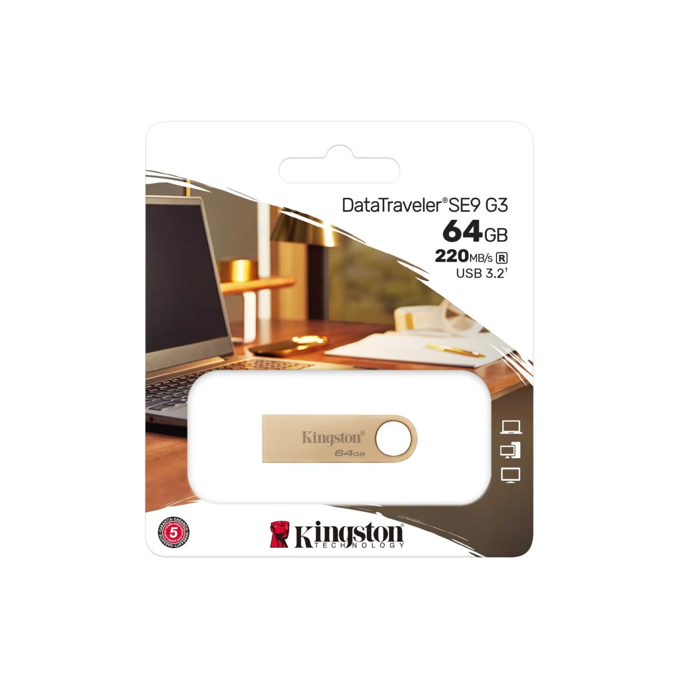 Купить Флеш накопитель 64GB USB Kingston DataTraveler SE9 G3 (DTSE9G3/64GB) - фото 3