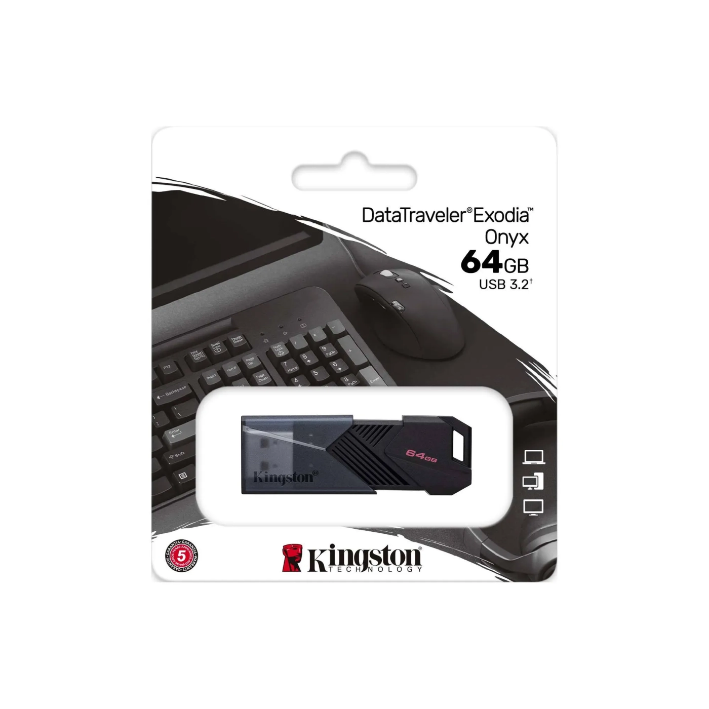 Купить Флеш накопитель 64GB USB Kingston DataTraveler Exodia Onyx (DTXON/64GB) - фото 3