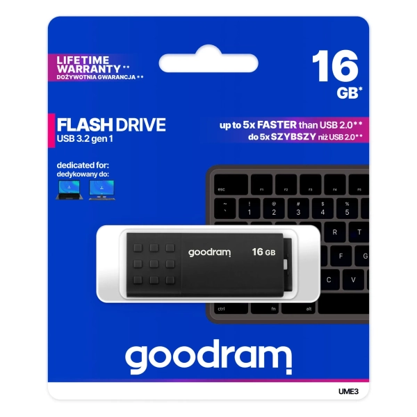 Купить Флеш накопитель 16GB USB Goodram UME3 Black (UME3-0160K0R11) - фото 5