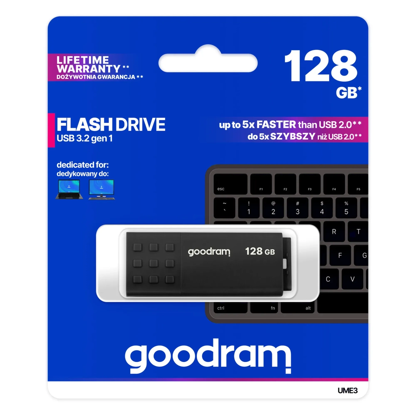 Купити Флеш накопичувач 128GB USB Goodram UME3 Black (UME3-1280K0R11) - фото 5