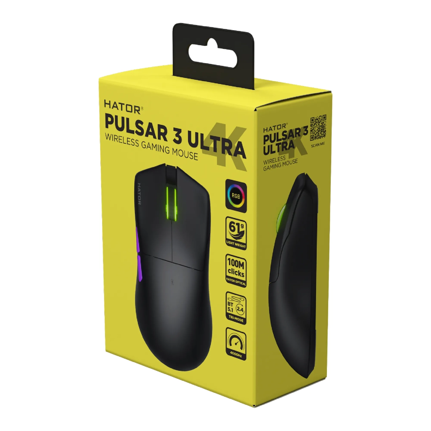 Купить Мышка HATOR Pulsar 3 Ultra 4K wireless (HTM680) Black - фото 6