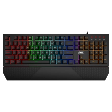 Купити Клавіатура AOC GK200 Rainbow LED USB Black (GK200D32R) - фото 1