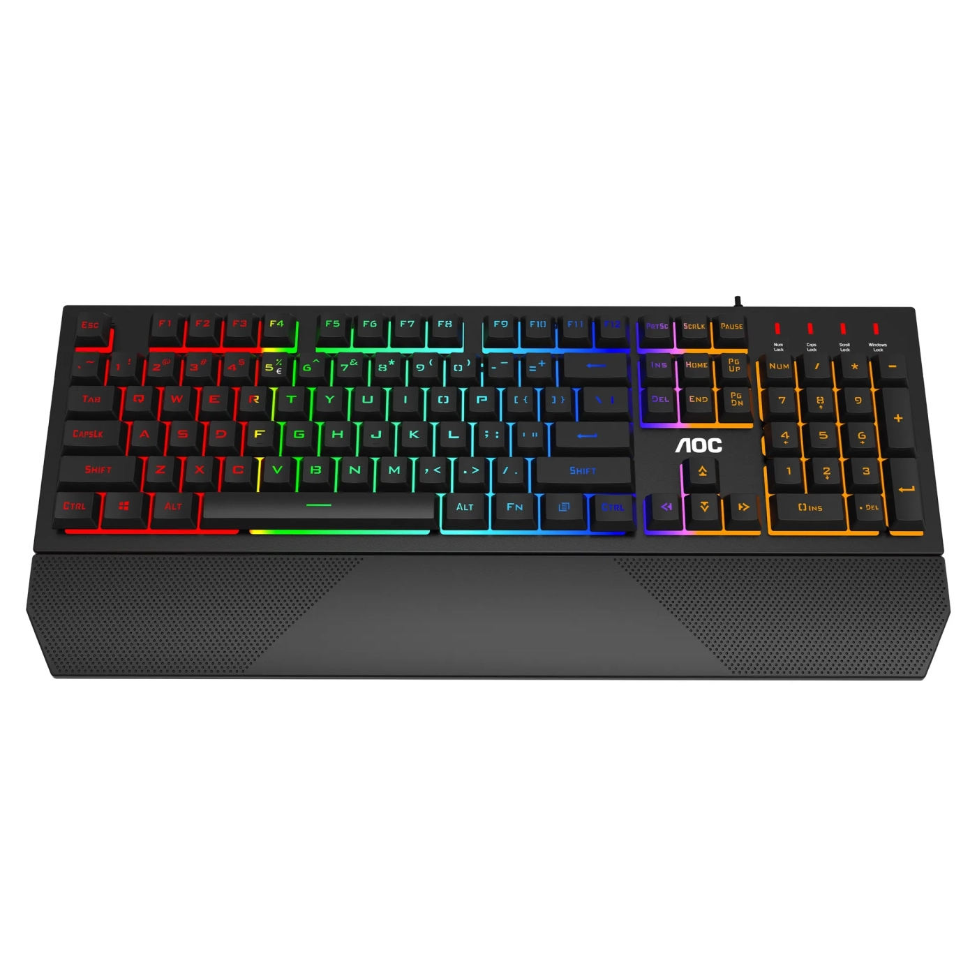 Купити Клавіатура AOC GK200 Rainbow LED USB Black (GK200D32R) - фото 2
