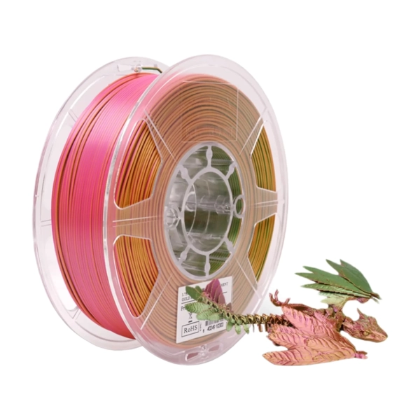 Купити ePLA-Silk Mystic Filament (пластик) для 3D принтера Esun 1кг, 1.75мм, золото\червоний\зелений (S-MYSTIC175GRG1) - фото 2