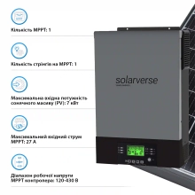Купити Гібридний інвертор Solarverse Flash 6kW 48V 1 MPPT 220V Однофазний (SV6048FH) - фото 4